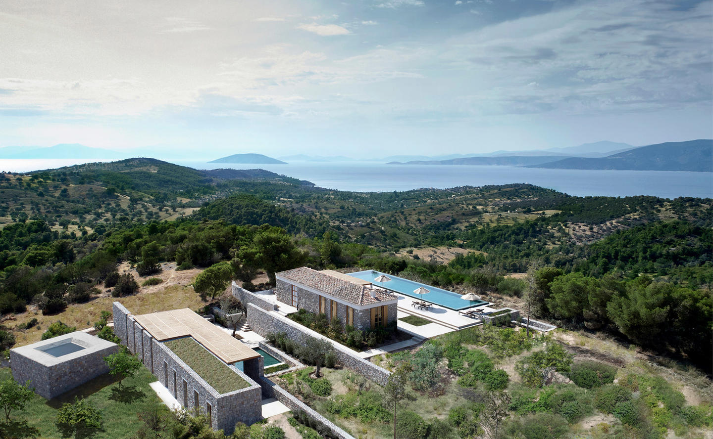 Aerial View, One-Bedroom Villa - Amanzoe, Greece