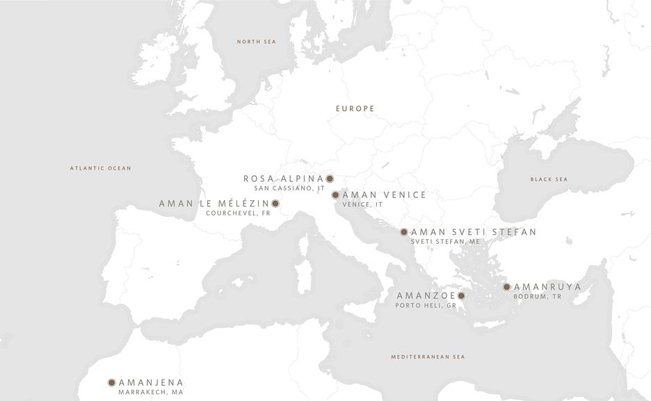 Aman map, Regional, Europe