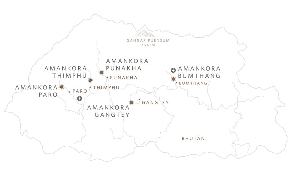 Amankora, Bhutan Map
